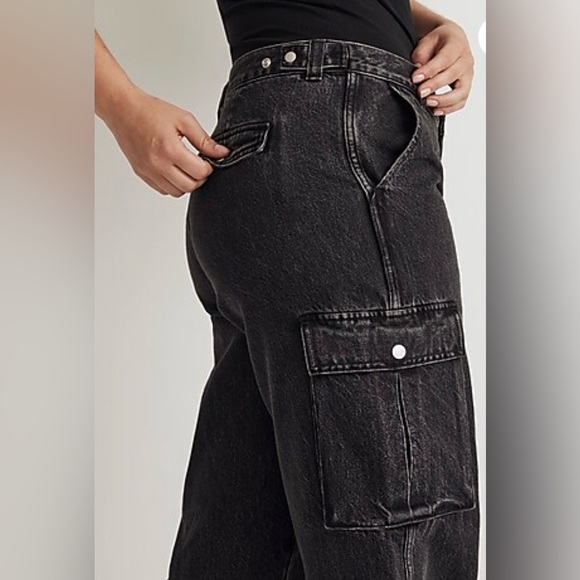 NWT Madewell Sz 31 Low-Slung Straight Baggy Cargo Jeans in Ranney Wash - Picture 6 of 10